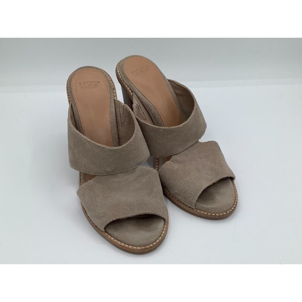 UGG Heels Beige Suede Size 8‎ Open Toe EUC
